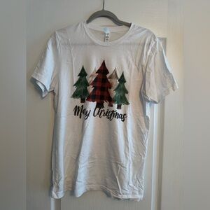 Merry christmas graphic tee shirt
